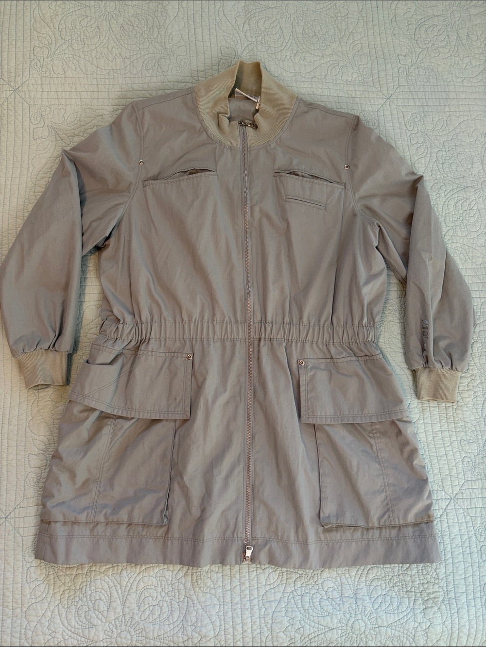 Vintage Light Blue Utility Jacket - Zip Front